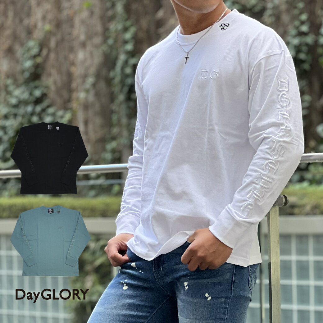 ロンT メンズ 長袖Tシャツ◆ コットン マルチプリントロンT◆Tシャツ 長袖 カットソー ロンティー ブランド おしゃれ クルーネック 服 秋服 秋 冬服 冬 春服 春 黒 白 緑 OLD E 刺繍ロンT