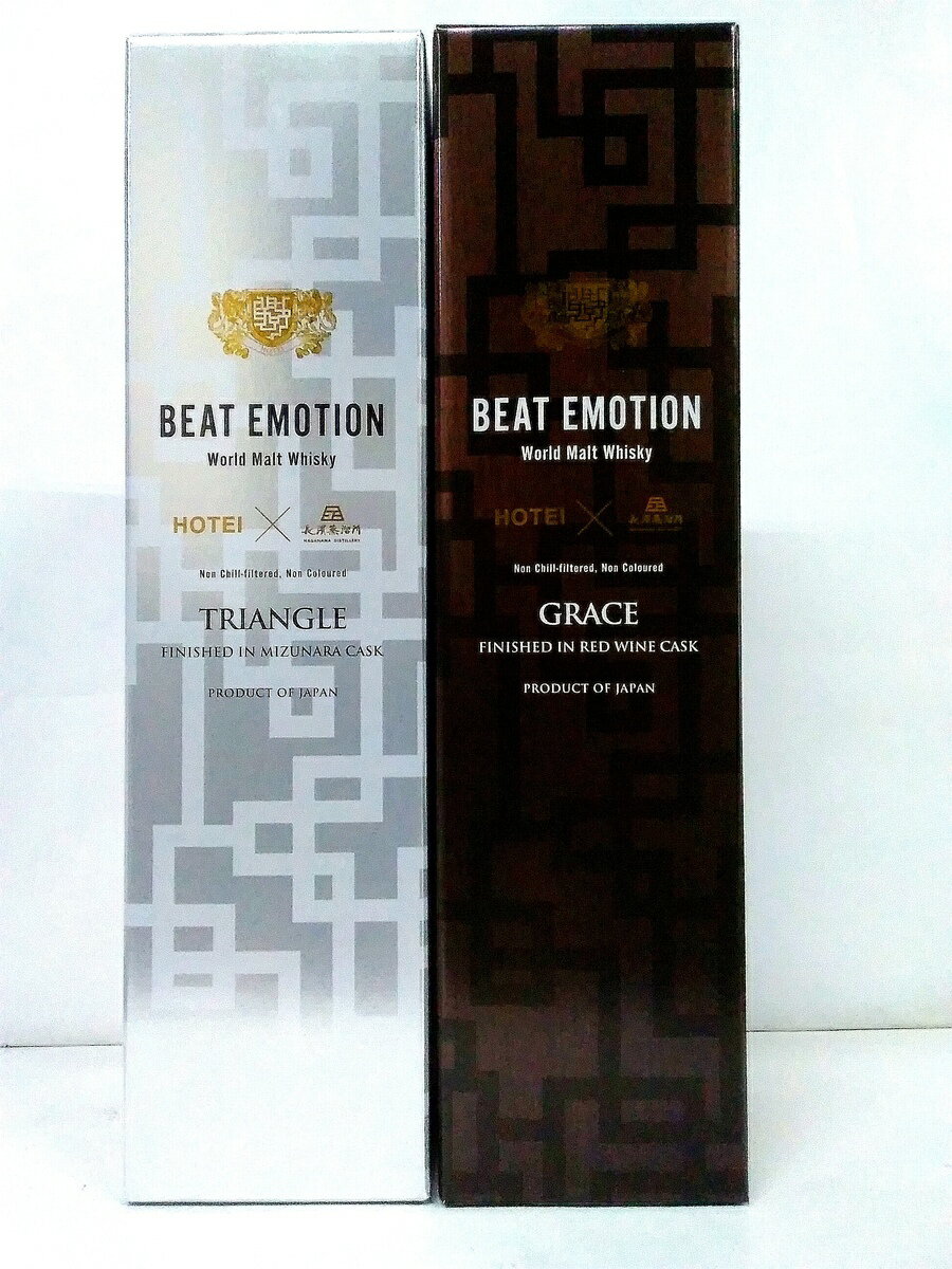 長濱蒸留所 布袋寅泰 BEAT EMOTION TRIANGLE 47° 700ml長濱蒸留所 布袋寅泰BEAT EMOTION GRACE47° 700ml各1本ずつの2本セット