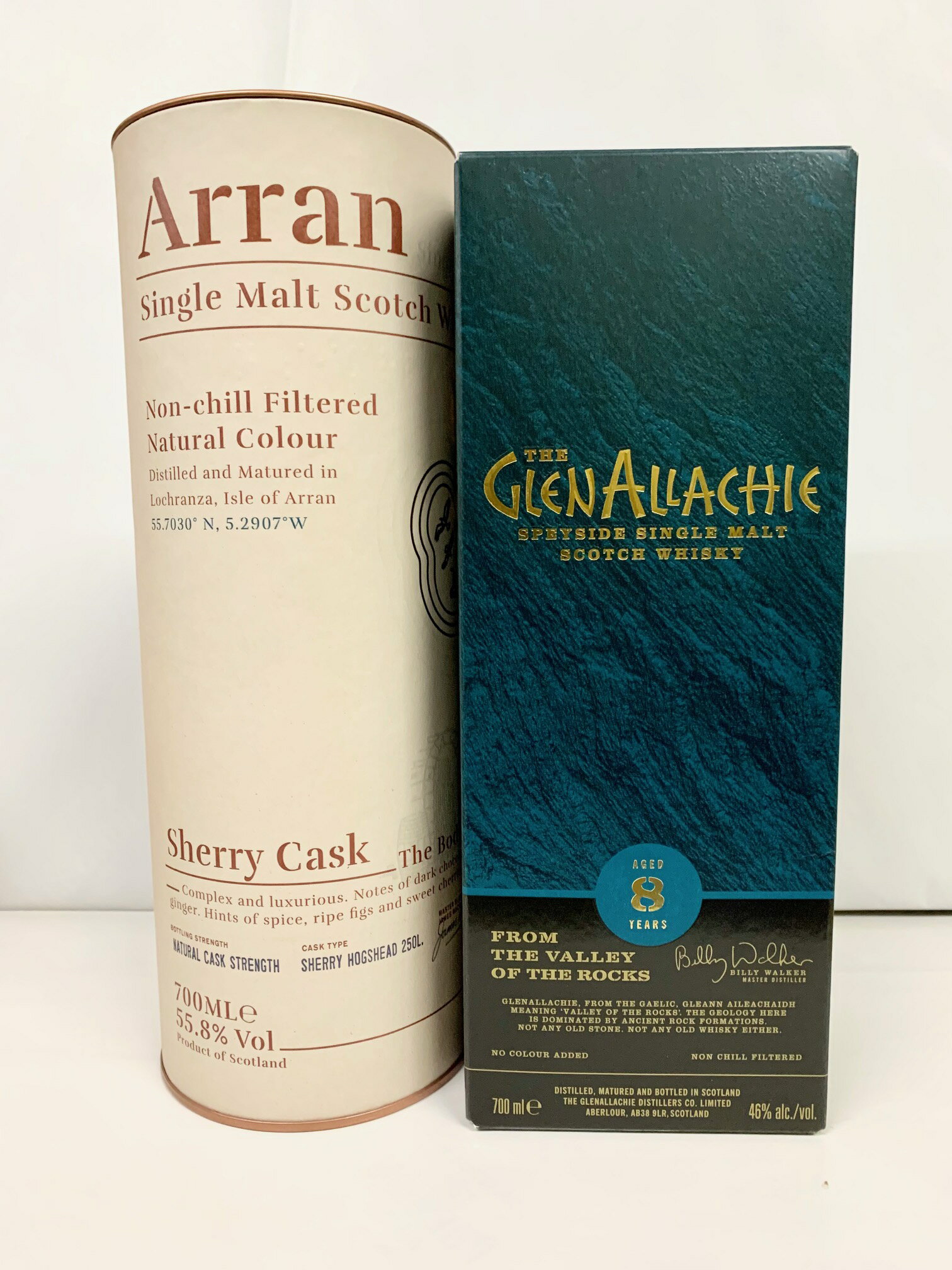 アランシェリーカスク　55.8％　700mlグレンアラヒー8年　46％　700ml2本セット