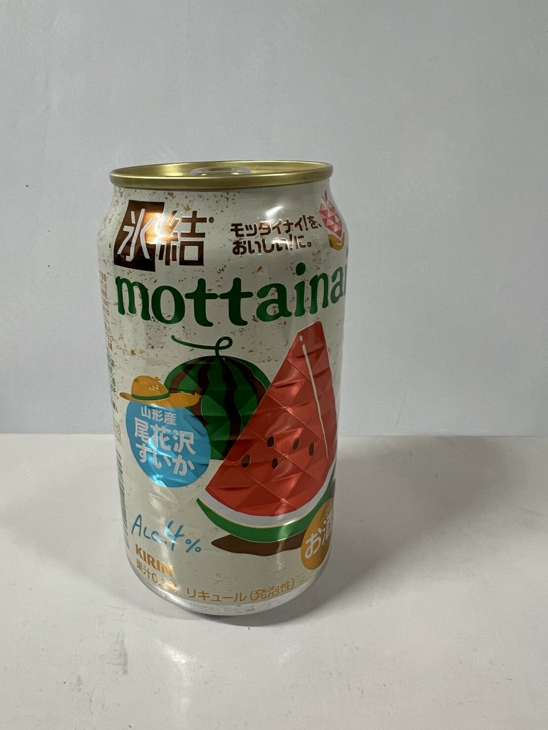 【送料無料】キリン　氷結　mottainai　もったいない　山形産尾花沢すいか　350ml(24缶入)ケース