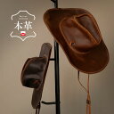 Fashion THE SALE!12(土)AM10時まで カウボーイハット 本革 テンガロンハット レザーキャップ 帽子 メンズ 本革 牛革 ハンドメイド 手...