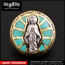 \10%OFFクーポン!7(水)AM10時迄/ good vibrations グッドバイブレーション コンチョ シルバーコンチョ 聖母マリア ブラス シルバー...