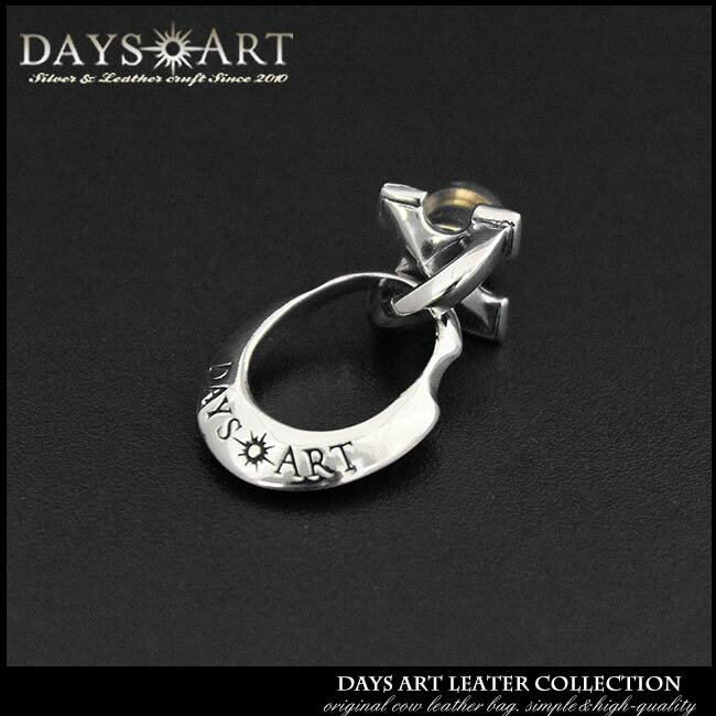 【最大2000円OFFクーポン】 オリジナル ホワイトメタル ドロップハンドル 楕円リング ブランド刻印 シルバーアクセ サイドコンチョ ウォレットチェーン用に...