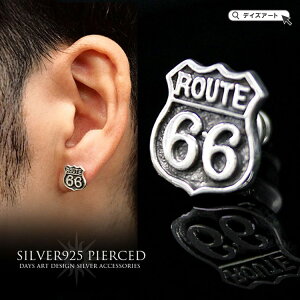 good vibrations グッドバイブレーション ROUTE66 ピアス シルバー925 シルバーピアス メンズピアス アメリカ国道 バイカー キャストピアス 【 メンズアクセ メンズ レディース シルバーピアス シルバーアクセ 】 【あす楽】 pi052
