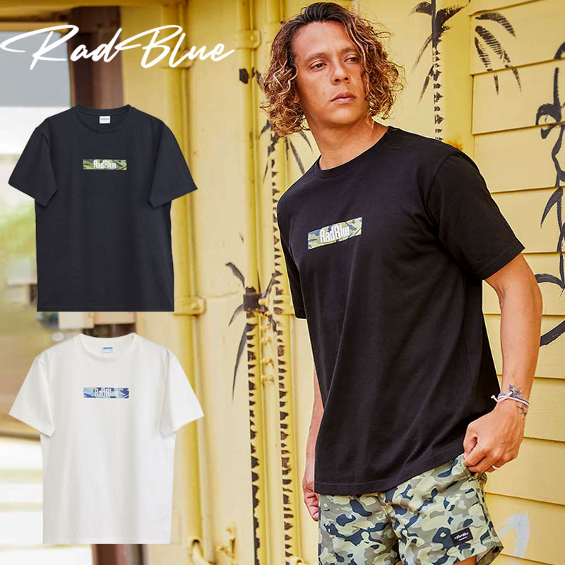 【送料無料】 RadBlue ラッドブルー OE天竺 半袖メンズTシャツ CAMO カモフラ 迷彩柄 Tシャツ メンズ 半袖シャツ ブラック ホワイト S M L XL rad-ts003