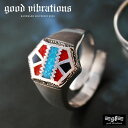 good vibrations グッドバイブレーション シルバーリング メンズ シルバー925 ネイティブ 天然石 ターコイズ オニキス コーラル 指輪 シルバ...