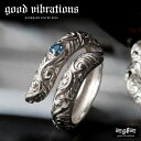 \セール開催中!16(金)AM2時迄/ good vibrations グッドバイブレーション シルバーリング メンズ シルバー925 ロンドンブルートパーズ ...