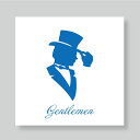 【Gentlemen トイレマーク】W200mm×H200mm 両面テープ付トイレ 男 女 トイレ 男 女 トイレマーク トイレ案内 トイレ標識gspl-71