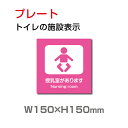 トイレマーク 【乳幼児用設備】『多機能トイレ』W150mm×H150mm お手洗い toilet トイレ プレート 看板 TOI-110