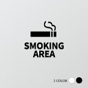 \期間限定クーポン配布/【SMOKING AREA】ピクトサイン オシャレ 約W115mm×H104mm ブラック/ホワイト アクリルt5mm 事務用品 ドアプ...
