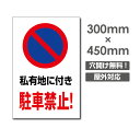 【私有地に付き駐車禁止!】駐車場 看板 W300mm×H450mm 長方形 縦看板 オーダー 屋外用 オリジナル看板 屋外対応 駐車 プレート看板 sh-p-00331