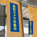 【防犯カメラ作動中】プレート看板 青色 W10×H30cm 不法投棄 監視カメラ 作動中 監視中 24時間 録画中 屋外 激安看板 sh-c-00010
