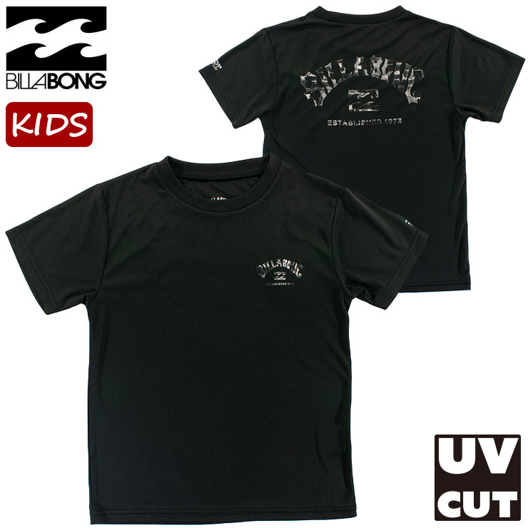 ビラボン キッズ ラッシュガード UPF50+ 日焼け防止 半袖 スイムウェア Tシャツ バックプリント BILLABONG BE015854