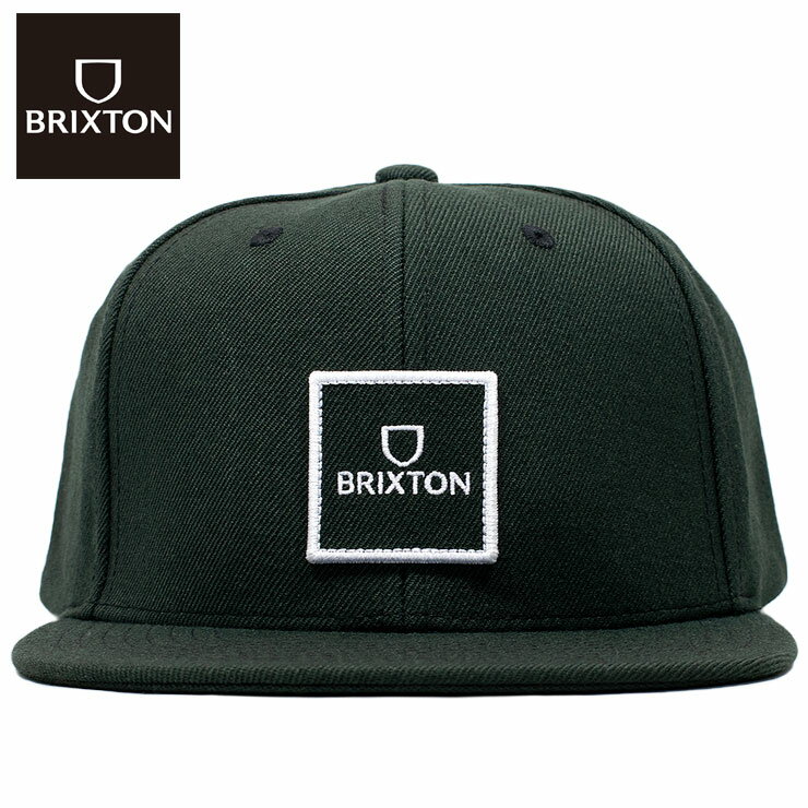 ブリクストン  帽子 メンズ BRIXTON スナップバックキャップ スケートボード 6パネル CAP 帽子 フリーサイズ ブリクストン ALPHA SQUARE MP SNAPBACK