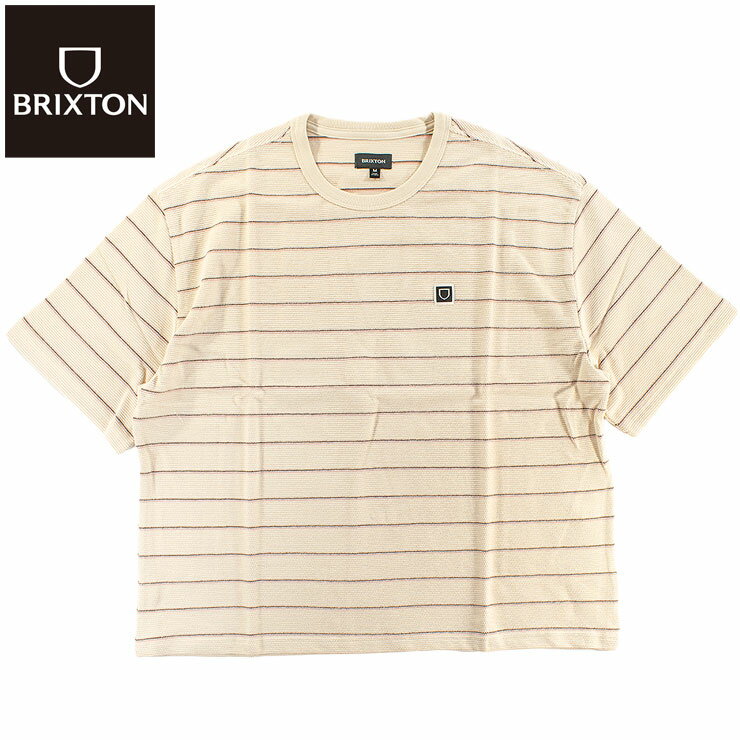 Rakuten - BRIXTON メンズ Tシャツ ブリクストン ニット 半袖Tシャツ バックプリント SHIELD PIQUE SHORT SLEEVE BOXY KNIT TEE