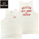 メンズ タンクトップ ブリクストン ノースリーブ ユニセックス バックプリント サーフファッション BRIXTON WOODBURN TANK TOP