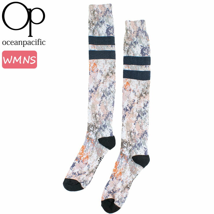オーピー スノーボードソックス ハイソックス 厚手 スキー レディース フリーサイズ スノーソックス 総柄 防寒 OP 545910
