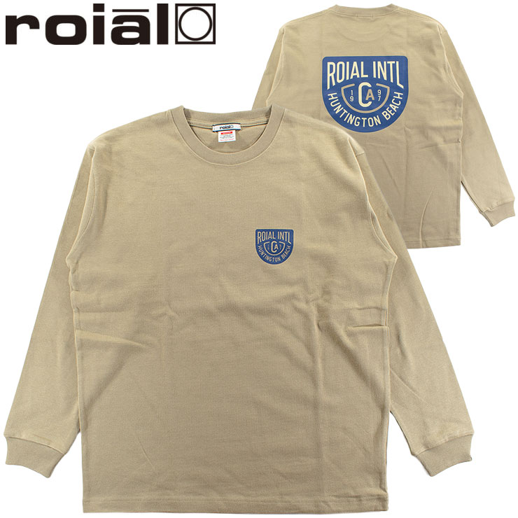 メンズ ロングTシャツ ロイアル R233MLT03 長袖 トレーナー バックプリント ロングスリーブ ロンティ サーフブランド roial