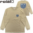 メンズ ロングTシャツ ロイアル R233MLT03 長袖 トレーナー バックプリント ロングスリーブ ロンティ サーフブランド roial