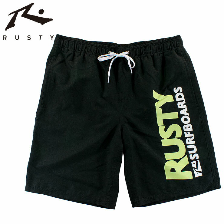 サーフパンツ ラスティー メンズ 水着 ボードショーツ インナーメッシュ付 トランクス ゴムパン 海水パンツ RUSTY 912400