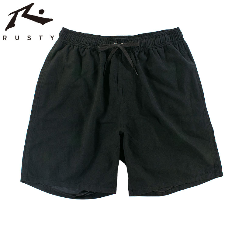 Rakuten - ラスティー サーフトランクス 水着 メンズ 無地 インナーメッシュ付き サーフパンツ ゴムパン 海水パンツ RUSTY 916400