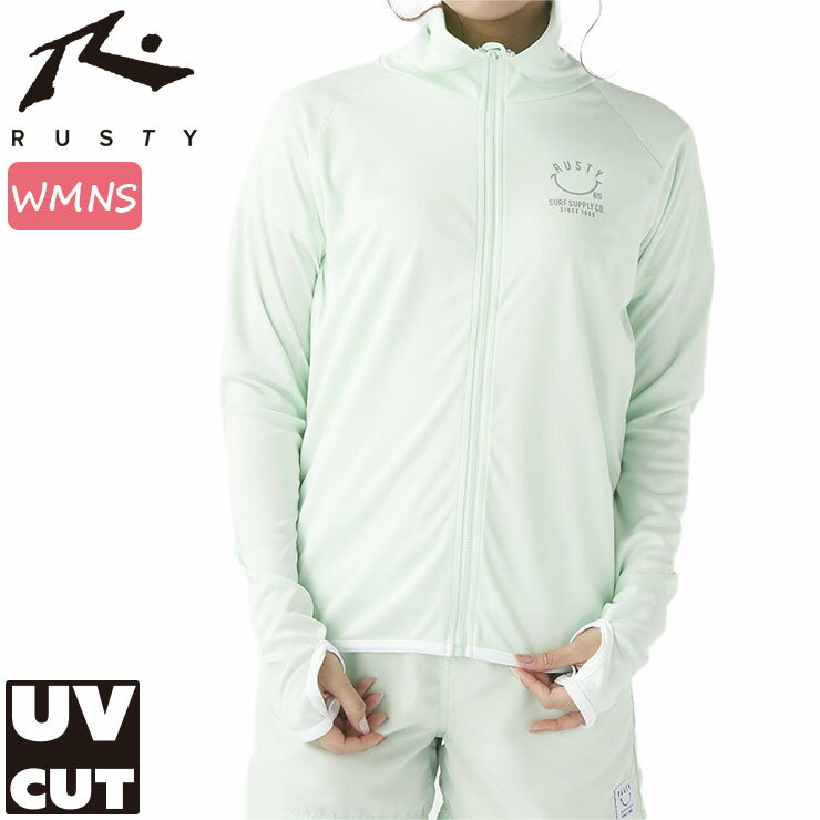 Rakuten - ラッシュガード レディース ラスティー 長袖 フード無し サムホール付き UVカット 女性用 日焼け防止 RUSTY 924461