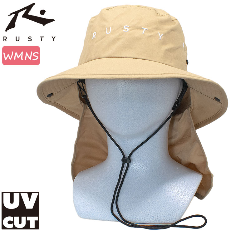 樂天商城 - ラスティ レディース サーフハット ビーチハット SURF HAT 帽子 サーフブランド UVカット 紫外線対策 RUSTY 926900