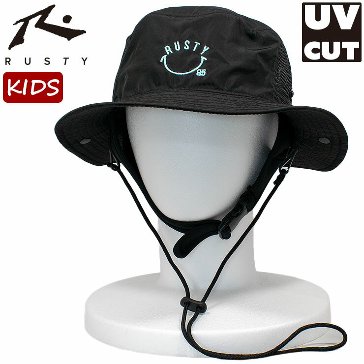 RUSTY キッズハット 964906 ビーチハット SURF HAT 帽子 マリンハット ニコちゃん こども UPF50+ UVカット 水陸両用 ラスティ
