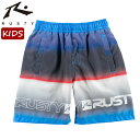 RUSTY キッズ サーフトランクス ブランドロゴ 子供用 海パン 男の子 インナー付 サーフパンツ ラスティー 965402
