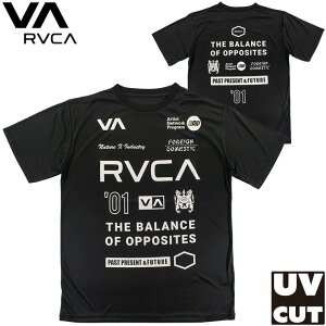 RVCA ルーカ メンズ ラッシュガード UVカット UPF50+ 半袖 スイムウェア Tシャツ 水陸両用 ルカ 黒 BC041814