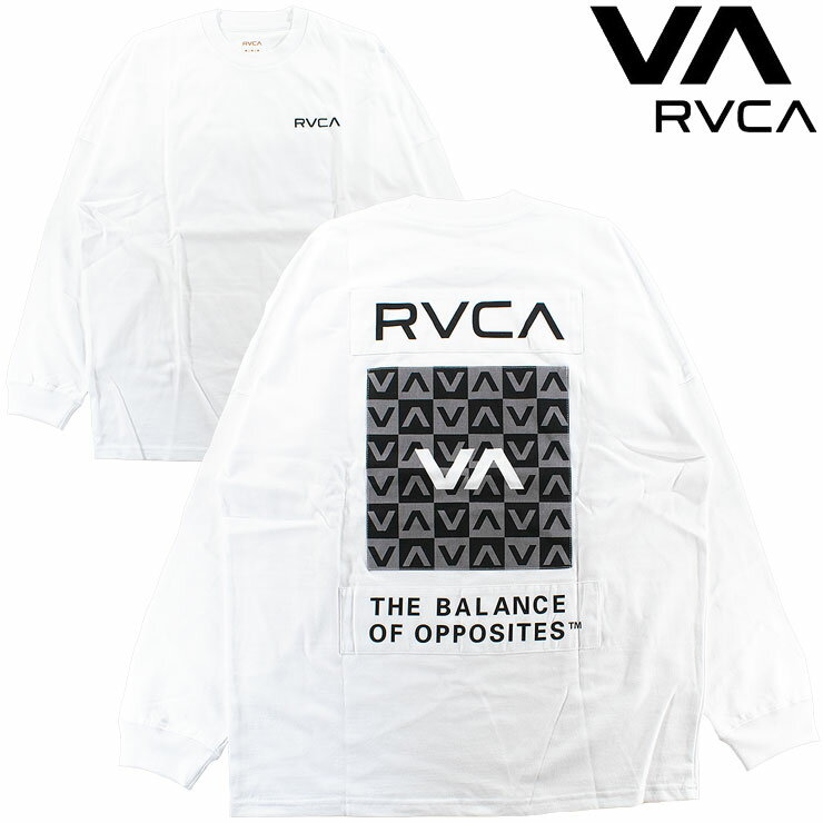 Rakuten - RVCA ルーカ メンズ ロンT 長袖 コットン100％ オーバーサイズフィット ロングTシャツ パッチバランス ルカ BE042060