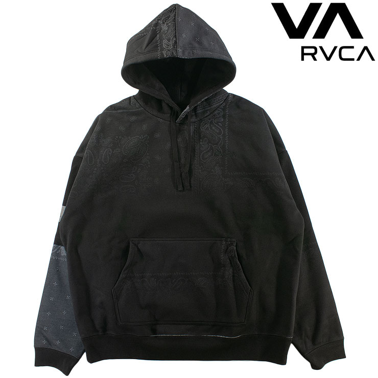 Rakuten - RVCA メンズパーカー ルーカ スウェット パッチワーク 長袖 ペイズリー柄 裏起毛 ルーズフィット 撥水 防風 ルカ BF042014