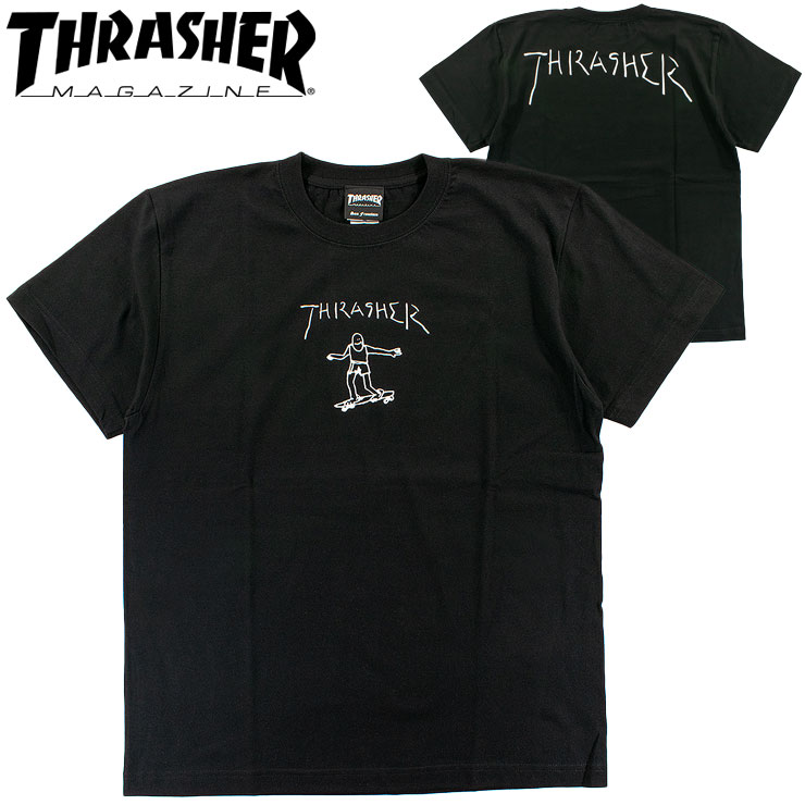 Rakuten - Tシャツ メンズ スラッシャー マークゴンザレス バックプリント ショートスリーブTシャツ スケートボード ストリート THRASHER TH8128