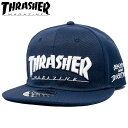 スラッシャー THRASHER キャップ 定番ロゴ CAP 帽子 THR-C03 スラッシャーマガジン MAGLOGO 立体刺繍 スナップバック スラッシャー