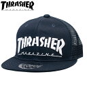 スラッシャー スラッシャー メッシュキャップ ロゴ刺繍 帽子 CAP スラッシャーマガジン ロゴ 立体刺繍 スナップバック THRASHER THR-C04