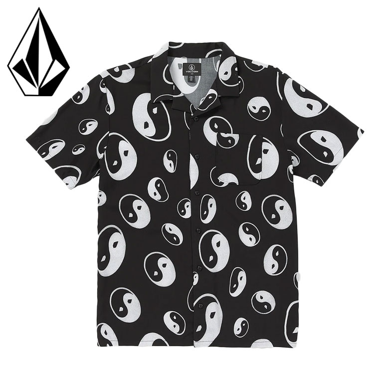 ボルコム メンズ シャツ S/S SHIRTS 半袖シャツ 総柄 陰陽マーク スケートボード サーフブランド ヴォルコム VOLCOM A0422400