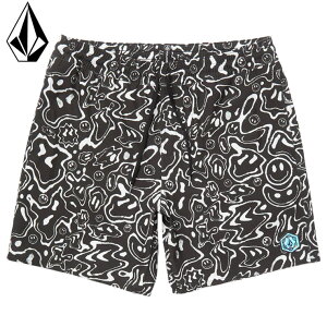 VOLCOM サーフパンツ 水着 ストレッチ 総柄 短パン 17インチ ボードショーツ メンズ トランクス ボルコム A2512502