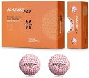 ゴルフボール KAEDE FLY カエデ フライ ピンク 1ダース 12個入り プレゼント 父の日 かわいいボール