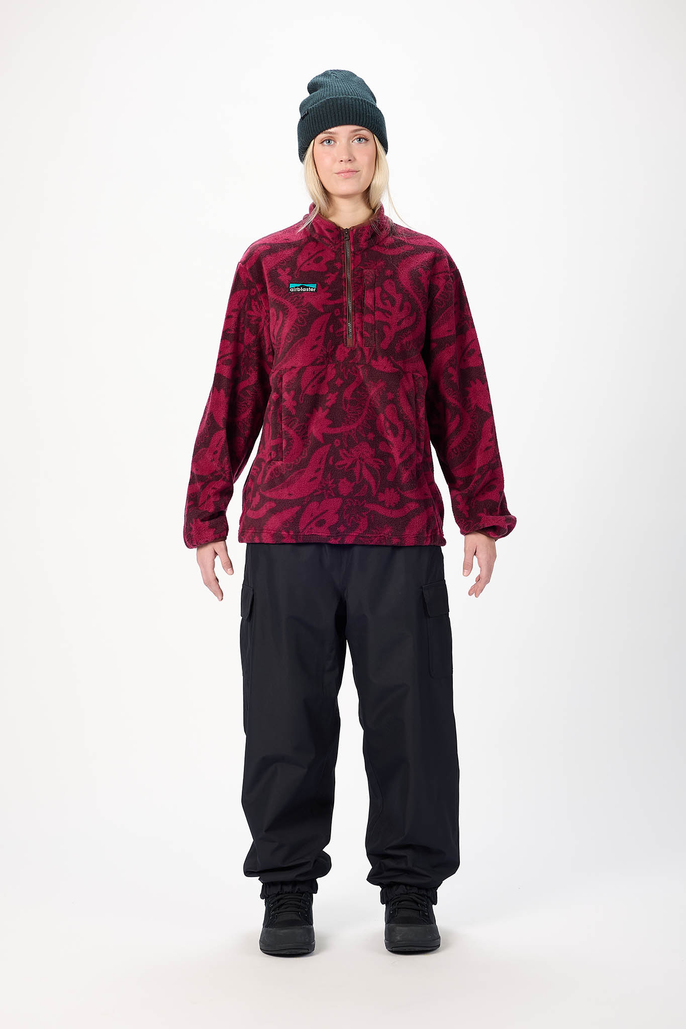 AIRBLASTER Fleece Half Zip Plum Earth Life フリース ハーフジップ インナーウェ...