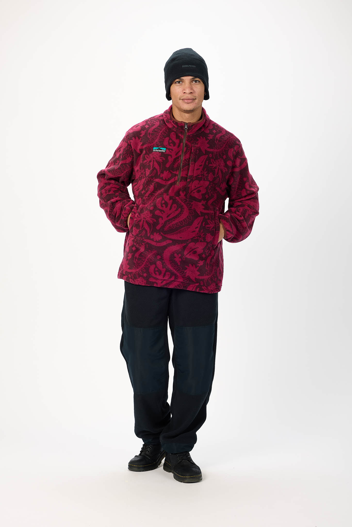 AIRBLASTER Fleece Half Zip Plum Earth Life フリース ハーフジップ インナーウェ...