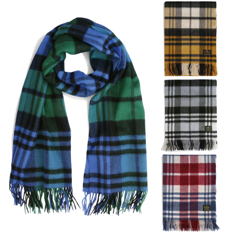 GLEN PRINCE グレンプリンス ラムウール95%カシミア5%ストール 190×70cm 大判ストール マフラー タータンチェック Lambswool Cashmere SCARVES stole 男女 great britain ブランケット ひざ掛け スコットランド プレゼントに最適 LCW225