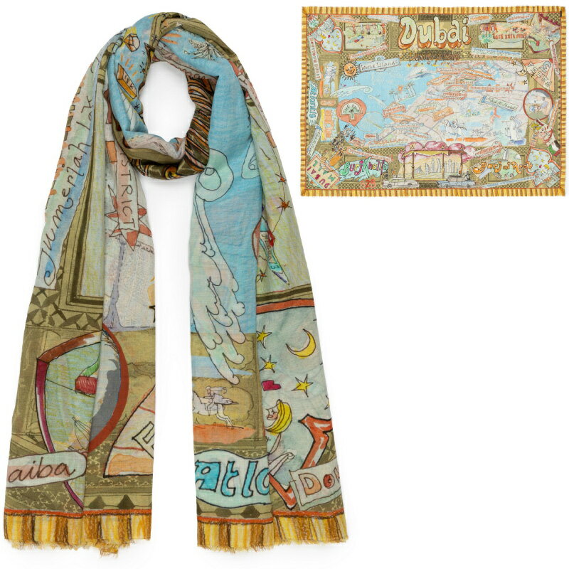 Faliero Sarti ファリエロサルティ Dubai ドバイ ストール スカーフ マフラー ユニセックス フリンジ モダール＆カシミア stole Scarf 男女 E23 2008