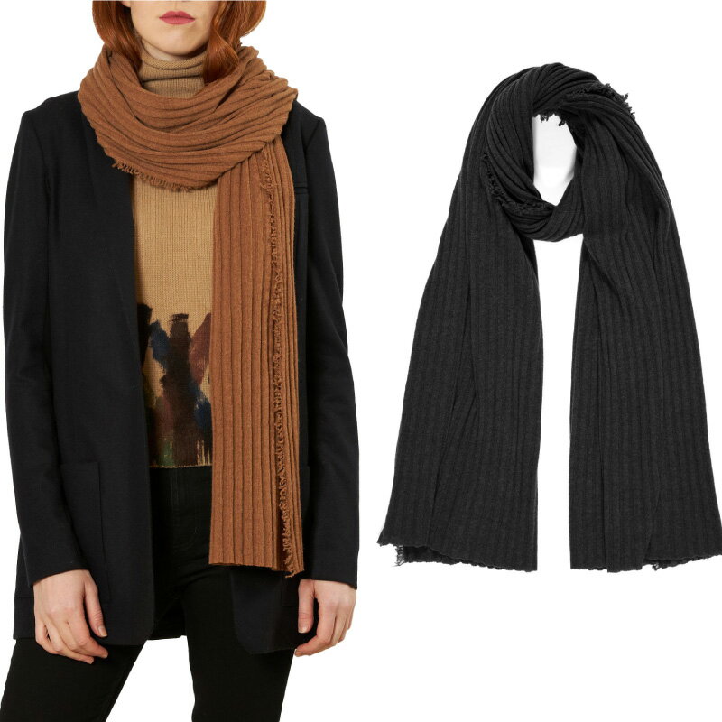 Faliero Sarti ファリエロサルティ TAKHI タキ リブニットストール スカーフ マフラー バージンウール&カシミア(4)