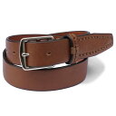 J＆M DAVIDSON ハーネスバックル エンドスティッチ 本革ベルト BROWN ブラウン 30mm HARNES BUCKLE END STITCH 30MM BELT BHNS-0ST-BR30 茶 ジェイアンドエム