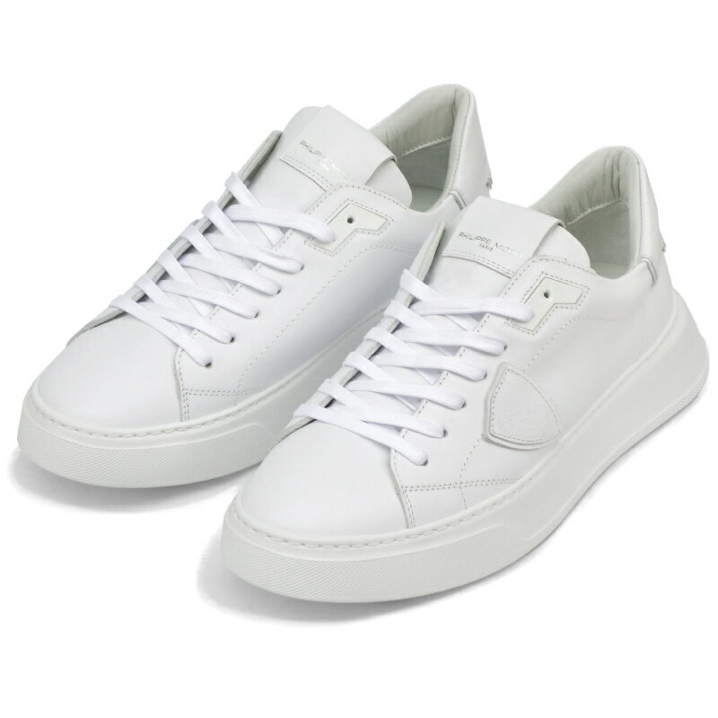 PHILIPPE MODEL TEMPLE LOW MAN フィリップモデル テンプル ホワイトスニーカー VEAU BLANC BTLU V001 レースアップ メンズ ダッド