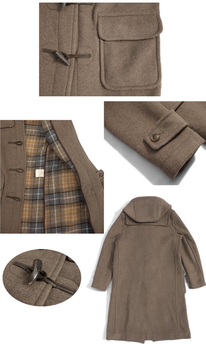 LONDON TRADITION ロンドントラディション M11 LT01 レディースダッフルコート LADIES DUFFLE COAT メルトン ロング丈 ウール チェック