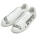 DSQUARED2 ディースクエアード メンズ ニューテニス ICONロゴスニーカー ホワイト WHITE NEW TENNIS SNM0005 01502648 M072 BIANCO NERO