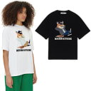 メゾンキツネ Tシャツ レディース MAISON KITSUNE メゾンキツネ レディース DRESSED FOX EASY ドレスドフォックスイージーTシャツ クルーネック 半袖 JW00143KJ0008