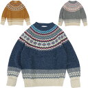 Harley of Scotland ハーレーオブスコットランド フェアアイル柄 クルーネックセーター レディース Fairisle Pattern with Contrast Cuffs and Ribs Crew Neck Sweater SUPERSOFT L4859 ウール100%