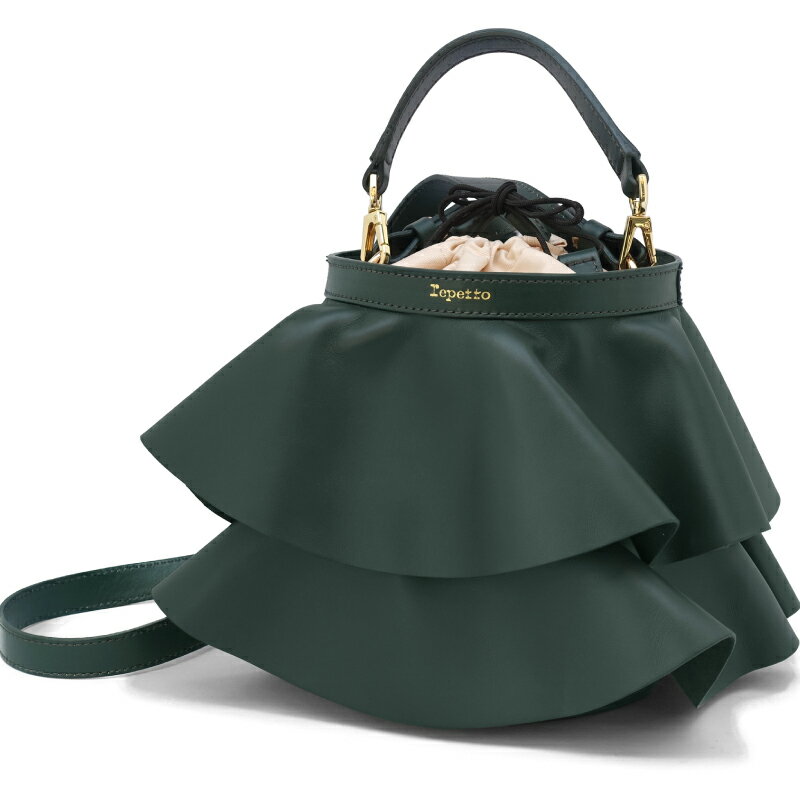 Repetto レペット ENVOLEE BAG M0569 Smooth cowhide leather FOREST GREEN グリーン